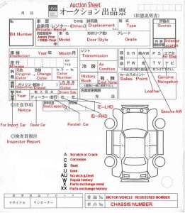 Auction sheet